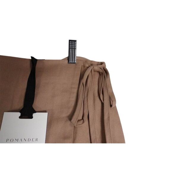 New Tuckernuck Pomander Place Women's S Brown Wrap Skirt with Side Tie 1867-22 - Picture 3 of 10